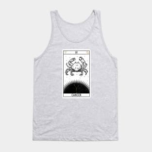 Cancer Distressed Goth Tarot Zodiac Sign Tank Top